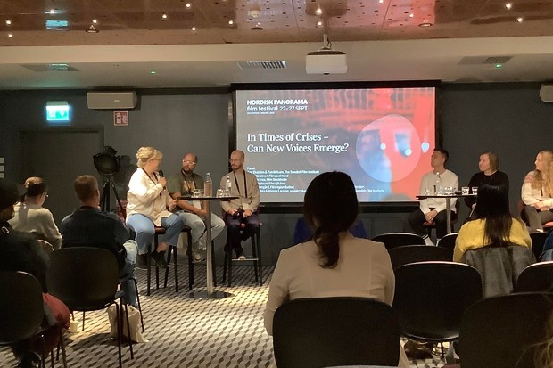 I rappresentanti dei fondi cinematografici svedesi discutono dei loro programmi per promuovere nuovi talenti al Nordisk Panorama